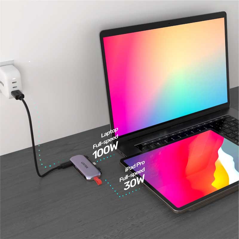Unitek uHUB Q4 Lite 4-in-1 USB-C Hub for iPad Pro and Air with HDMI and 100W Power Delivery Unitek uHUB Q4 Lite 4-in-1 USB-C Hub for iPad Pro and Air with HDMI and 100W Power Delivery