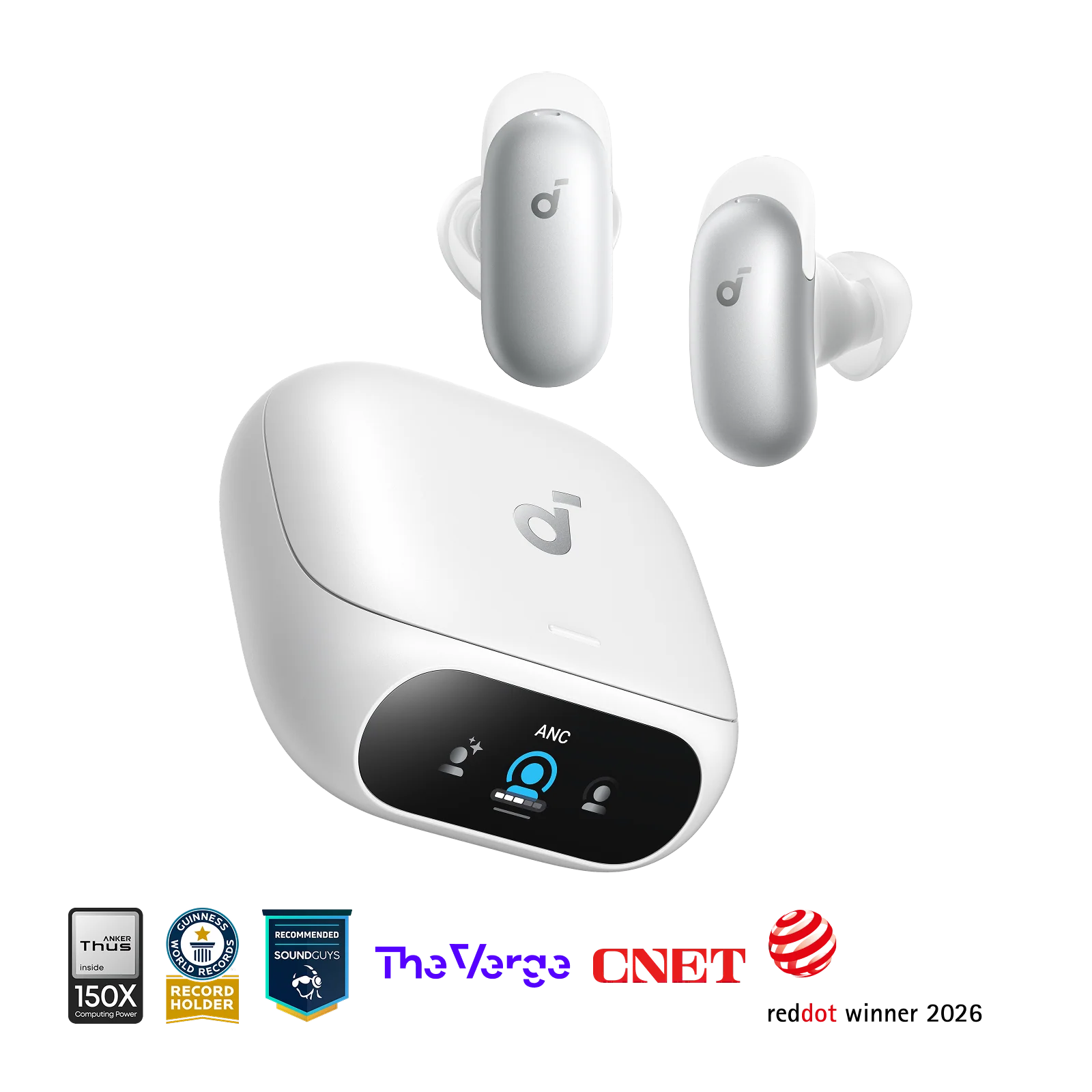 Liberty 5 Pro Noise Cancelling Earbuds for Clear Calls - Pearl White