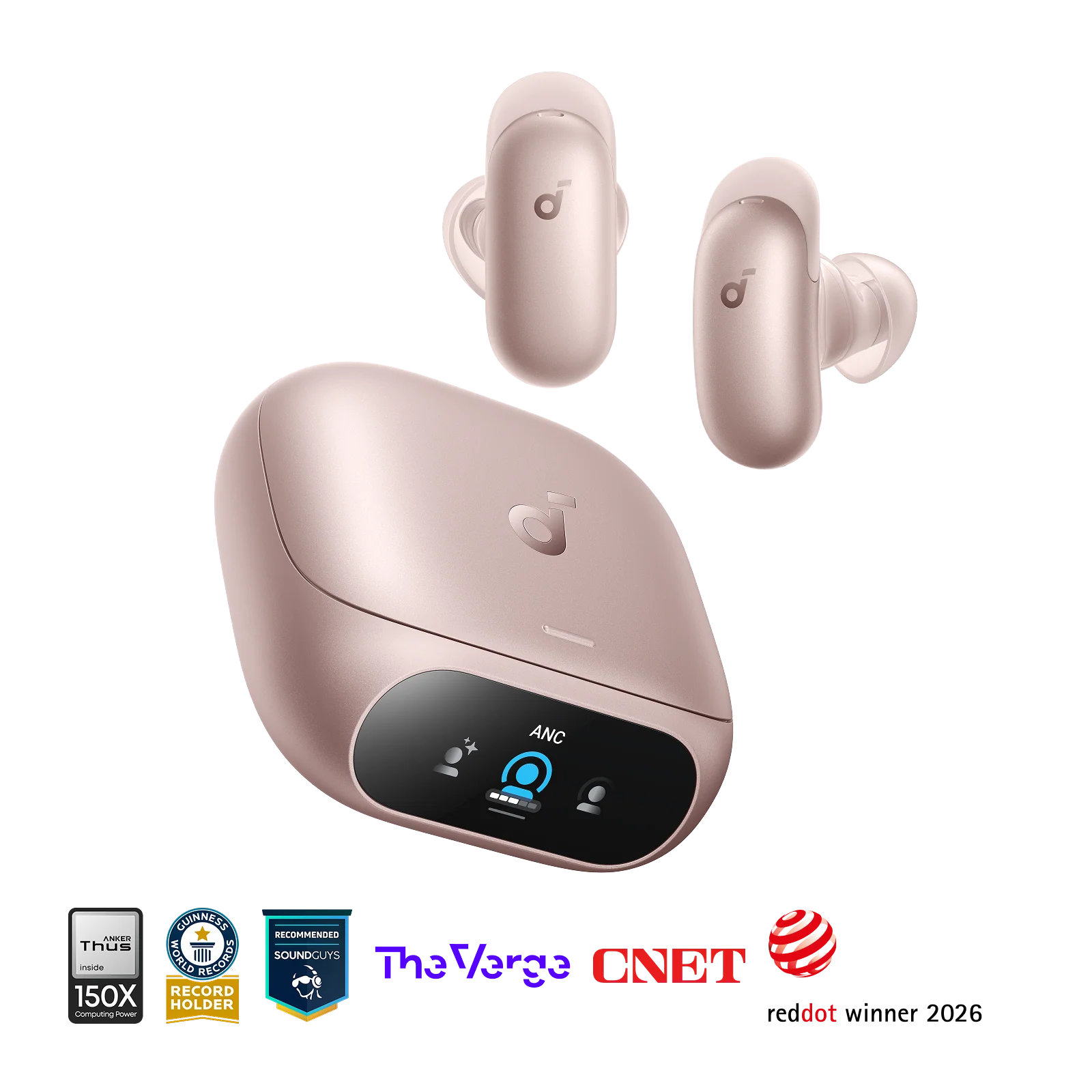 Anker Liberty 5 Pro Noise Cancelling Earbuds for Clear Calls - Rose Gold