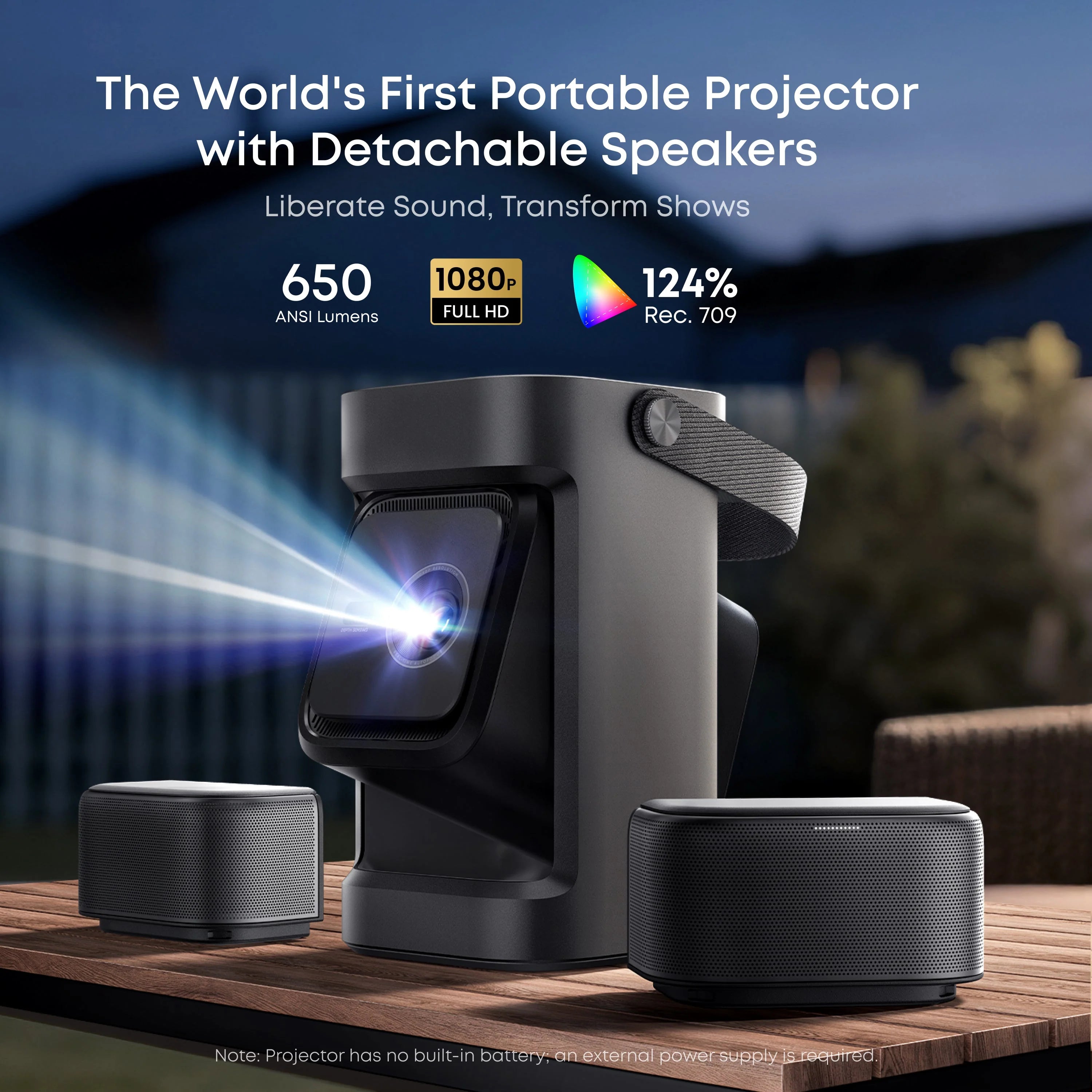 Soundcore Nebula P1 Portable Projector with Detachable Speakers - Black Soundcore Nebula P1 Portable Projector with Detachable Speakers - Black