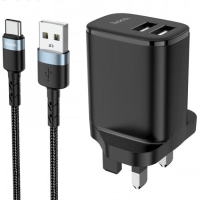 Hoco DC16 Dual Port Charger Set (Type-C) Hoco DC16 Dual Port Charger Set (Type-C)