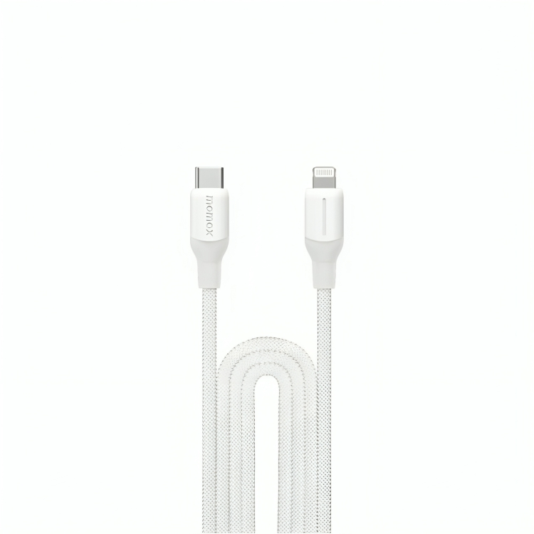 Momax 1-Link USB-C To Lightning (2.0m / Support 35W) Braided (White) Momax 1-Link USB-C To Lightning (2.0m / Support 35W) Braided (White)