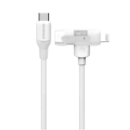 Momax 1-Link Flow Duo 2-in-1 USB-C To USB-C + Lightning Cable 1.5m white