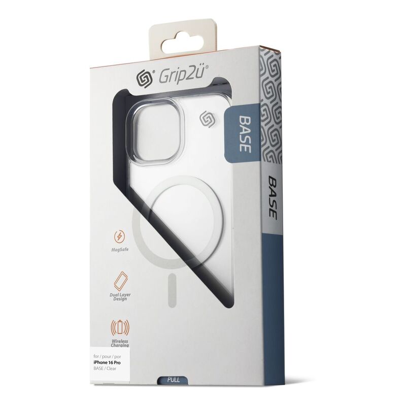 Grip2U BASE Original Case for iPhone 16 Pro - Clear