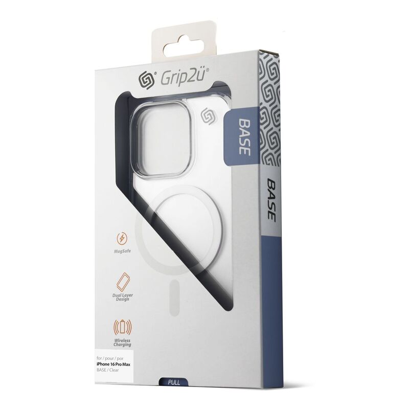 Grip2U BASE Original Case for iPhone 16 Pro Max - Clear