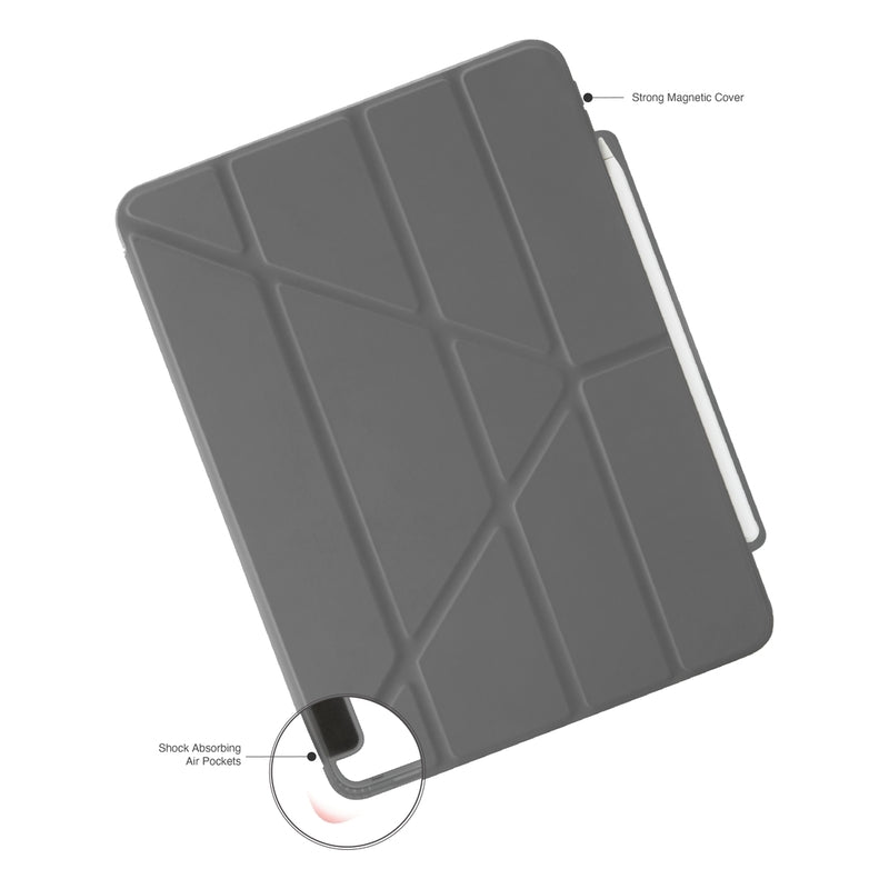 Pipetto Origami No.3 Pencil Case for iPad Air 13 Inch 2024 - Grey