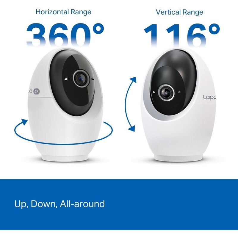 كاميرا مراقبة منزلية TP-Link Tapo C260 4K بدقة 8 ميجابكسل بتقنية التحريك والإمالة والذكاء الاصطناعي