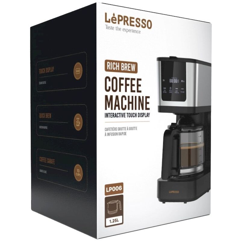 LePresso Rich Brew Drip Coffee Maker 1.25L 900W | Black
