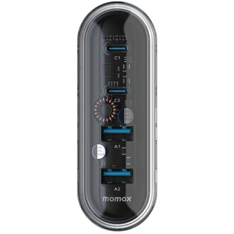 Momax 1-Charger Flow PD 80W 4-Port GaN Desktop Charger - White