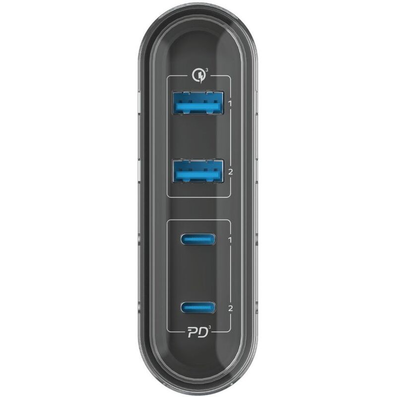 Momax 1-Charger Flow PD 80W 4-Port GaN Desktop Charger - White
