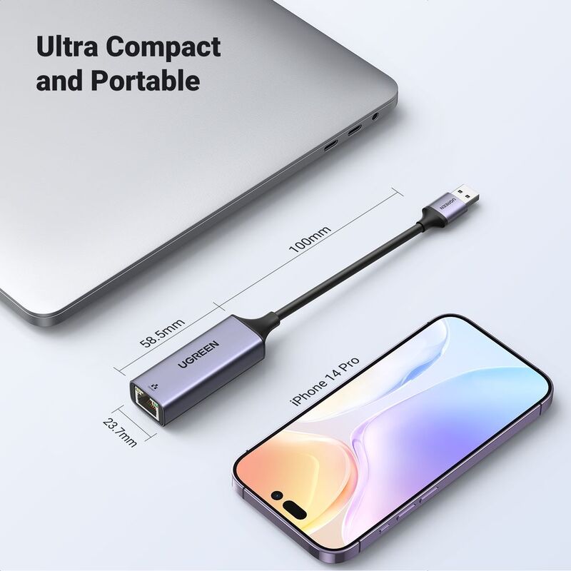 UGREEN USB 3.0 Gigabit Ethernet Network Adapter - Space Gray UGREEN USB 3.0 Gigabit Ethernet Network Adapter - Space Gray