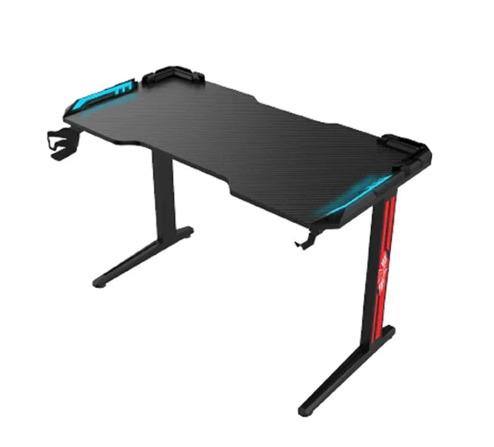 E-Sports 120CM Gaming Desk T3-1200 with integrated lighting and accessory holders, available in Doha, Qatar