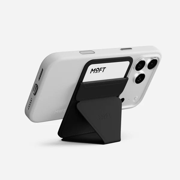 MOFT Trackable Snap-on Phone Stand & Wallet - Black