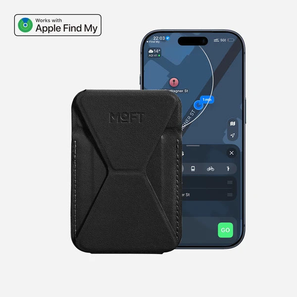 MOFT Snap-on Phone Stand & Wallet MOVAS Jet Black