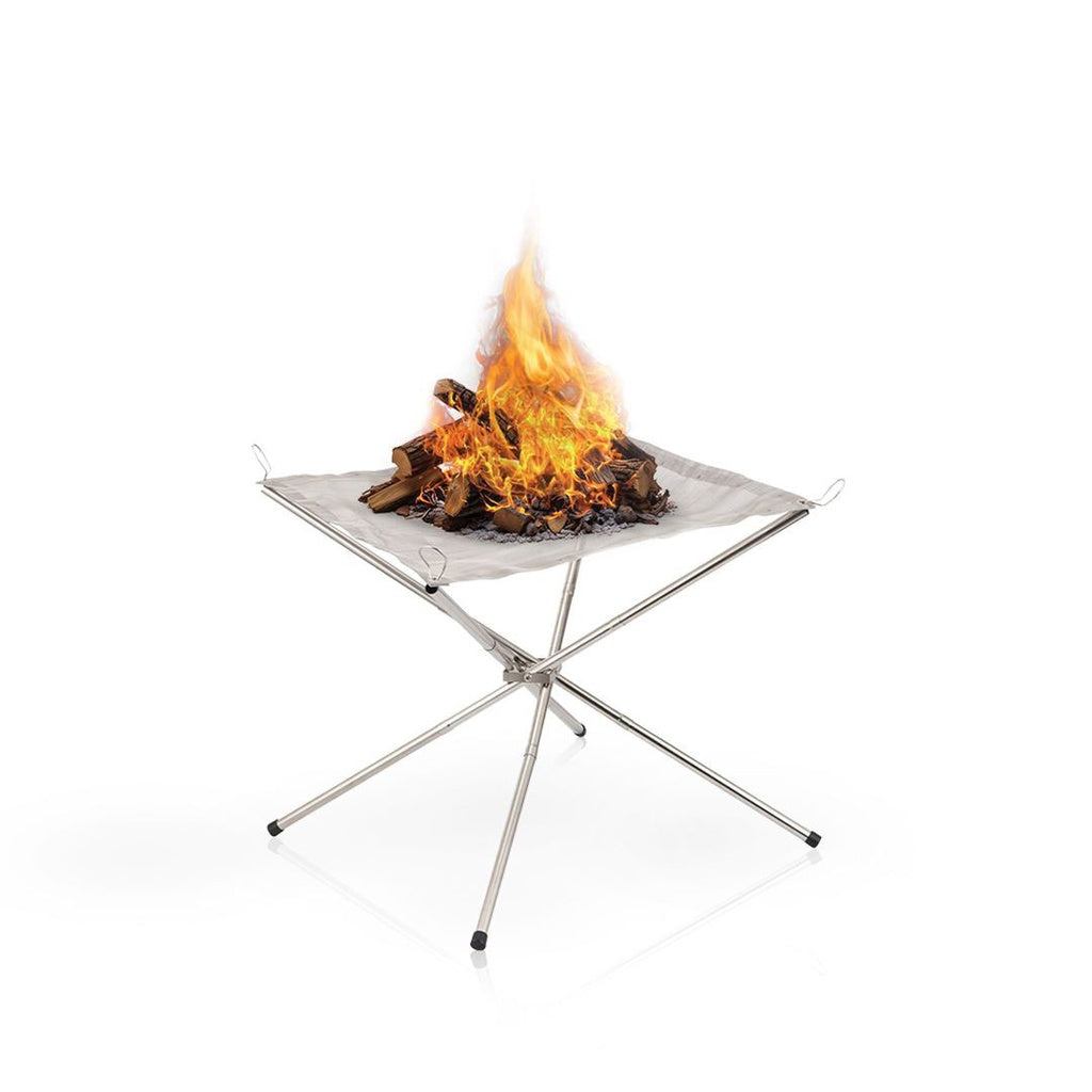 Green Lion Portable Bonfire Stainless Steel Stand – portable folding outdoor fire stand for camping and travel in Doha, Qatar.