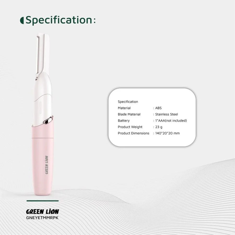 Green Lion Eyebrow Hair Trimmer - Pink