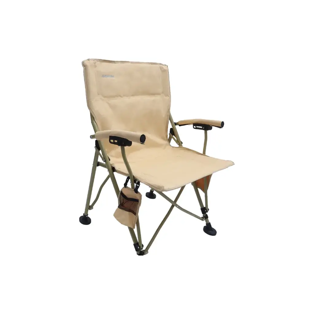 Green Lion Outdoor Camping Chair with Carrying Bag Desert Sand – foldable outdoor chair available for online purchase in Doha, Qatar.