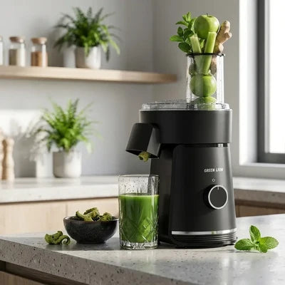 Green Lion 6-in-1 Salad Maker | Slicing, Shredding & Chopping | Black