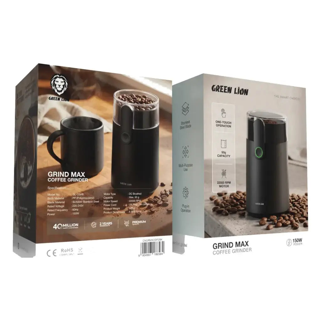 Green Lion Grind Max Coffee Grinder | Black
