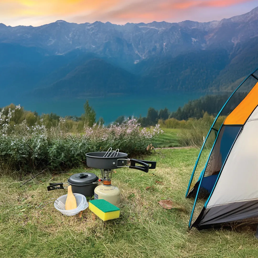 Green Lion 10 IN 1 Camping Cookware - Black Green Lion 10 IN 1 Camping Cookware - Black