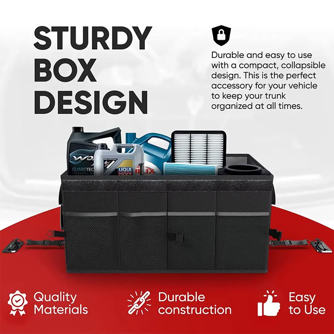 Green Lion Car Trunk Organizer 57L - Black