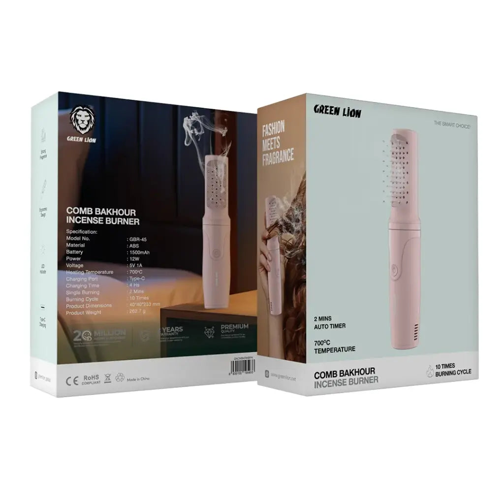 Green Lion Comb Bakhour Incense Burner-Pink