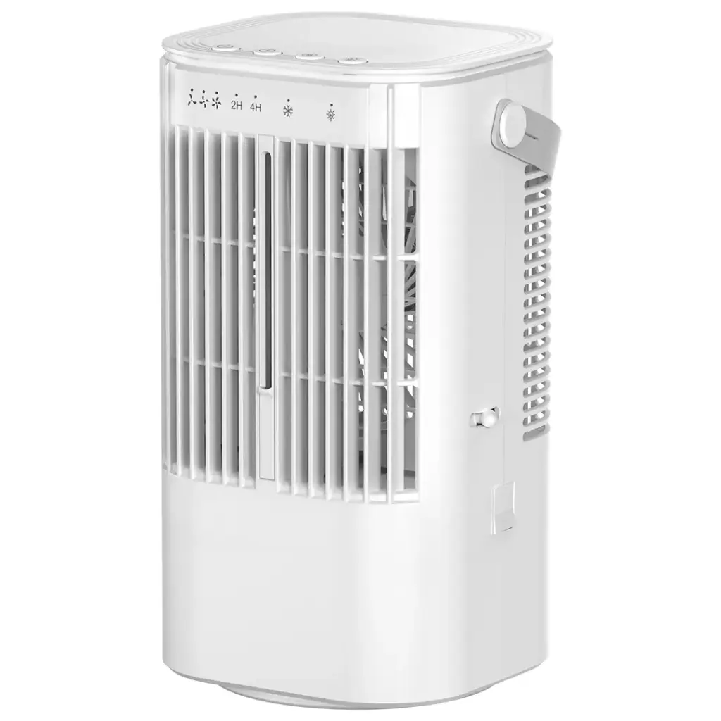 Green Lion Compact Air Cooler Fan with 900mL Water Tank & 120° Oscillation - White