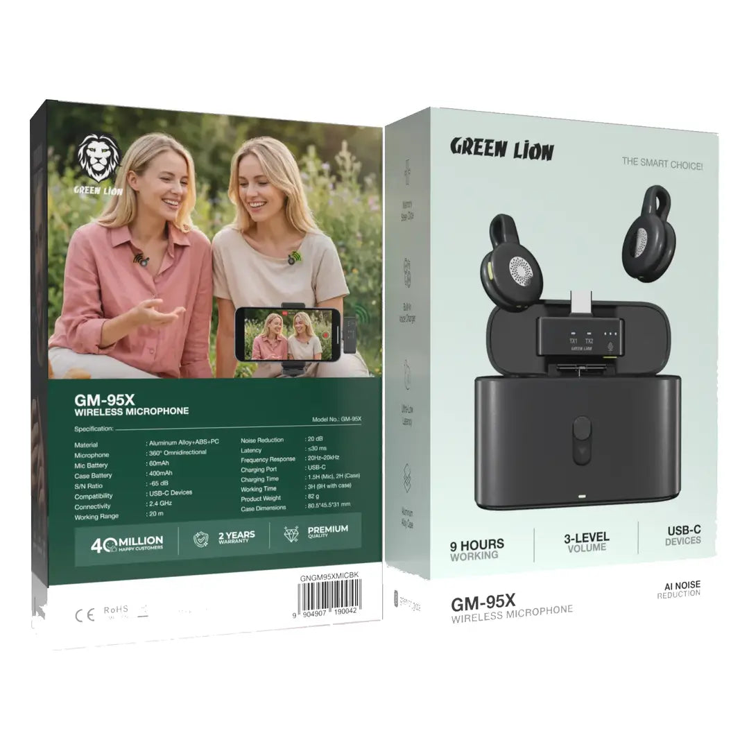 Green Lion GM-95X Wireless Microphone | Black