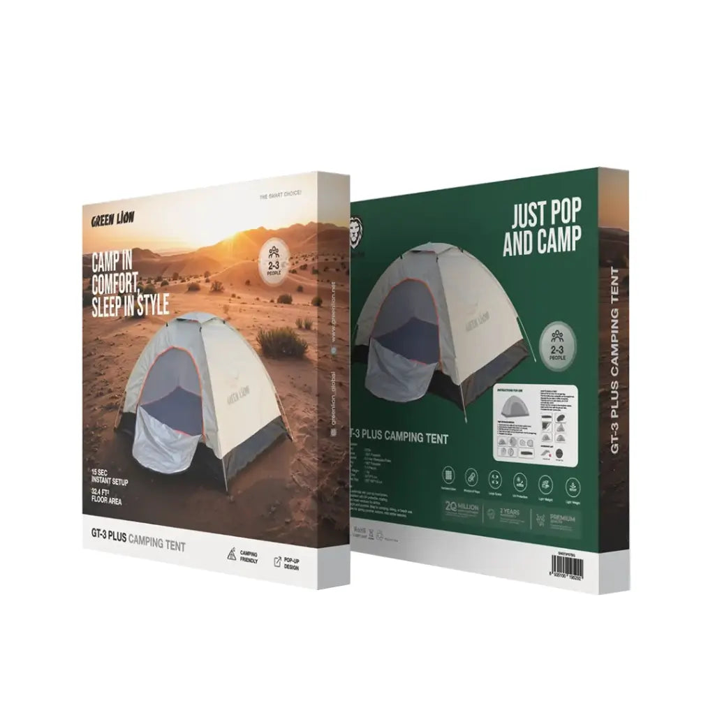 Green Lion Camping Tent GT3-PLUS- Beige