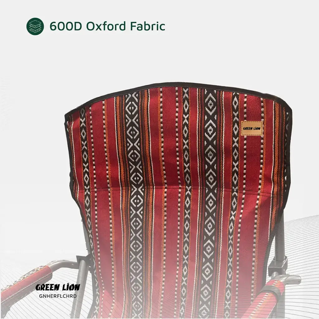 Green Lion Heritage Foldable Camping Chair - Red