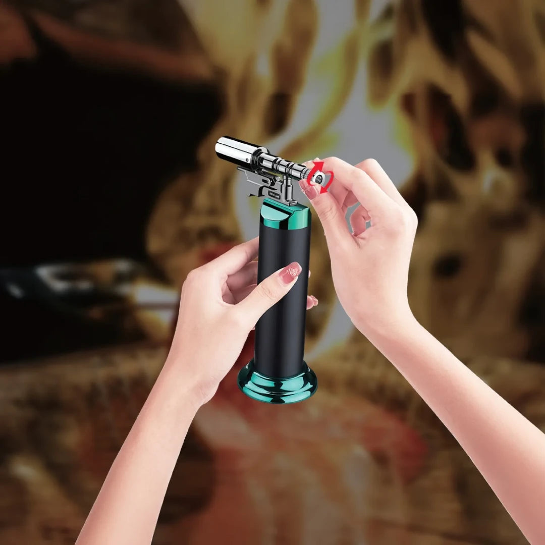 Green Lion Jet Flame Pro Windproof Lighter - Black Green Lion Jet Flame Pro Windproof Lighter - Black