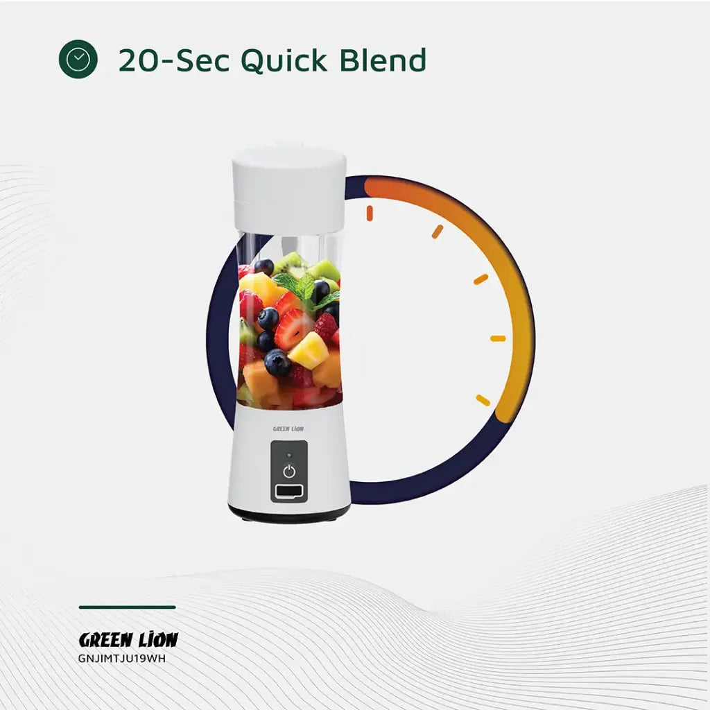 Green Lion Juice Mate Portable Juicer 380mL – White
