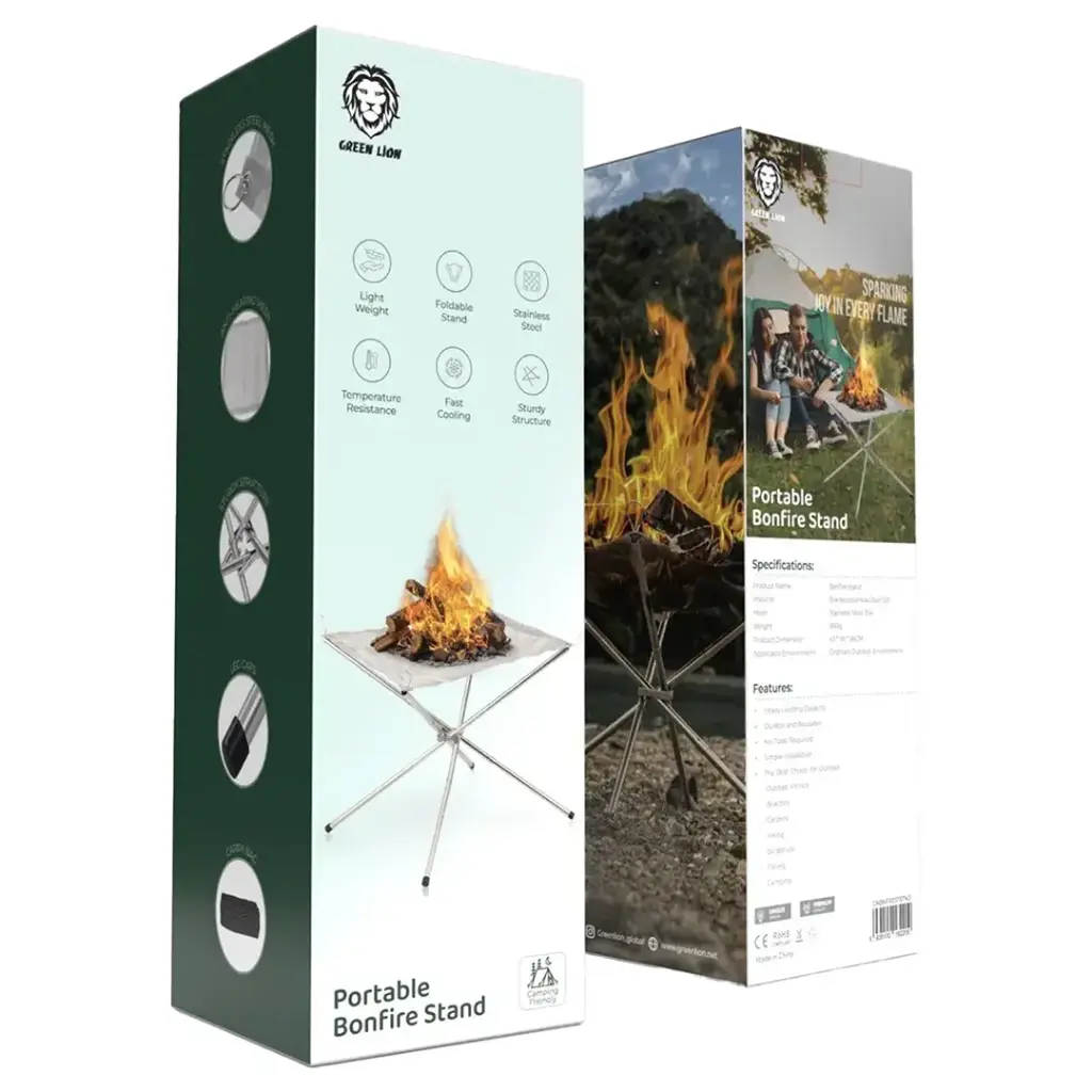 Green Lion Portable Bonfire Stainless Steel Stand