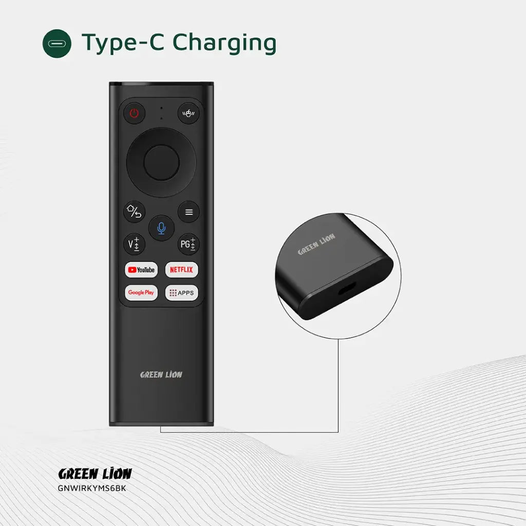 Green Lion Wireless Remote Pro with Keyboard and Mouse - Black