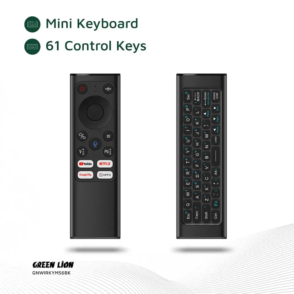 Green Lion Wireless Remote Pro with Keyboard and Mouse - Black Green Lion Wireless Remote Pro with Keyboard and Mouse - Black