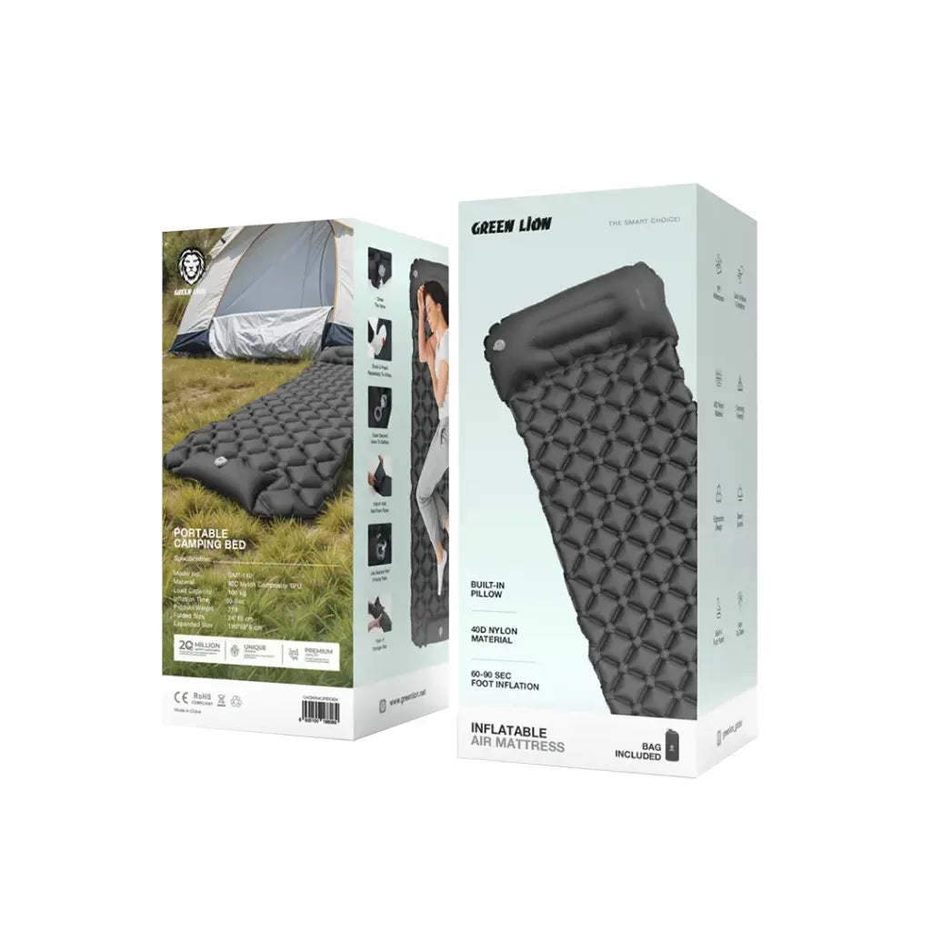 Green Lion Inflatable Air Mattress - Black Green Lion Inflatable Air Mattress - Black
