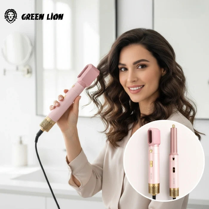 Green Lion 5-in-1 Professional Hair Styler 2 | Pink