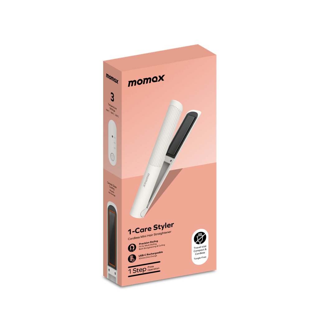 MOMAX 1‑CARE Styler Cordless Mini Hair Straightener