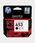 HP 653 original black ink cartridge for HP DeskJet series printers
