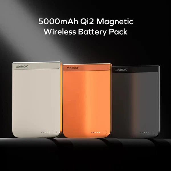 Momax 1-Power S.Pass 5000mAh Qi2 Magnetic Wireless Power Bank - Black