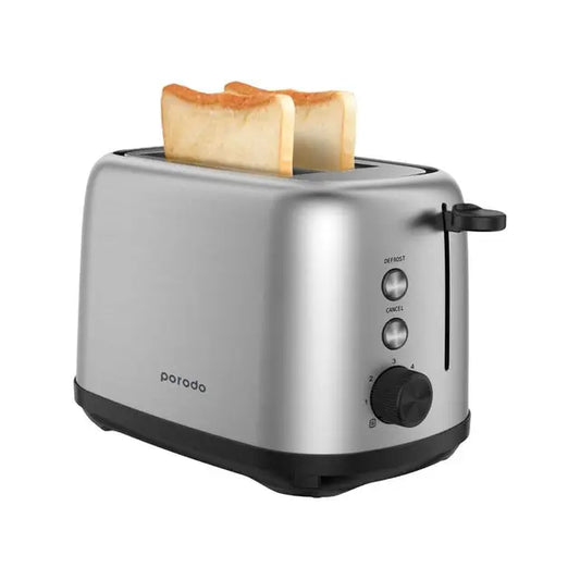 PORODO LIFESTYLE GOLDEN BROWN TOASTER WITH DEFROST FUNCTION BLACK PD-LSTST-BK
