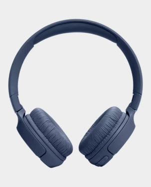 JBL Tune 520BT Wireless On-Ear Headphones in Blue with foldable design and ear-cup controls, available in Doha, Qatar