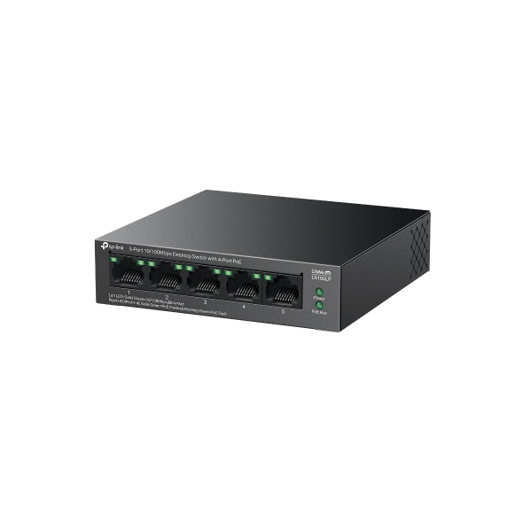 LS105LP New 5-Port 10/100Mbps Desktop Switch with 4-Port PoE