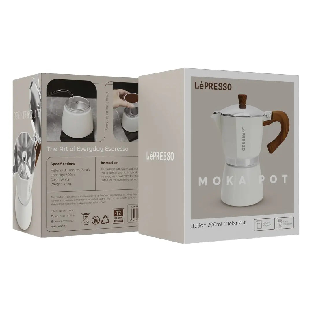 LePresso 300ml Moka Pot | White