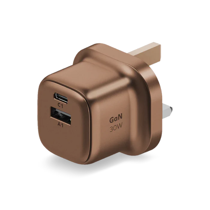 1-Charge 2-Port 30W GaN charger, ideal for online shopping in Doha, Qatar with quick delivery.