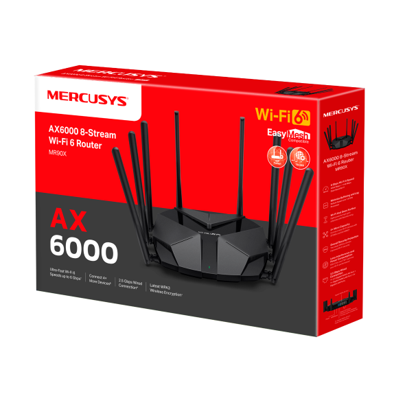 Mercusys AX6000 8-Stream Wi-Fi 6 RouterMR90X