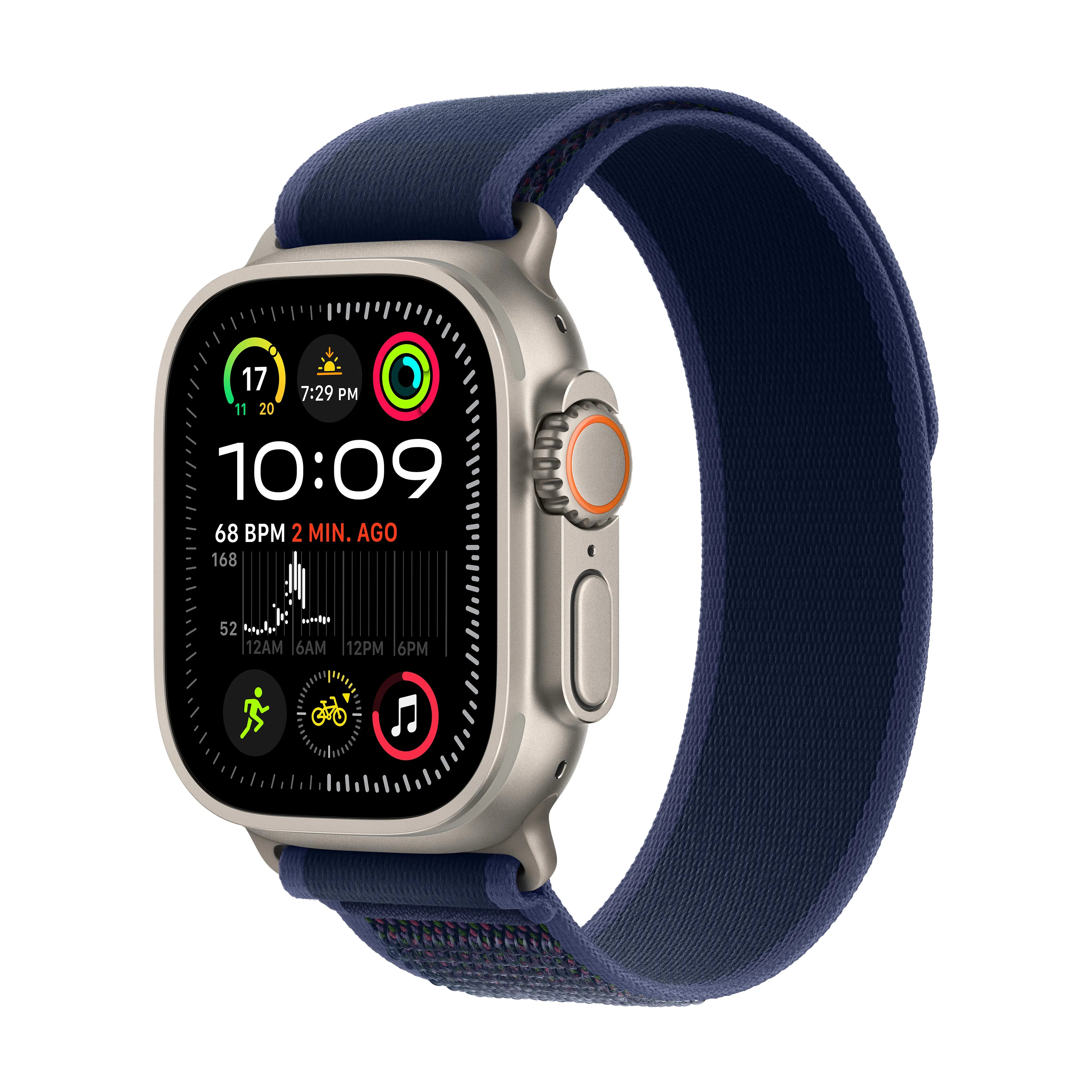 Apple Watch Ultra 2 GPS + Cellular 49mm Natural Titanium Case With Blue Trail Loop S/M