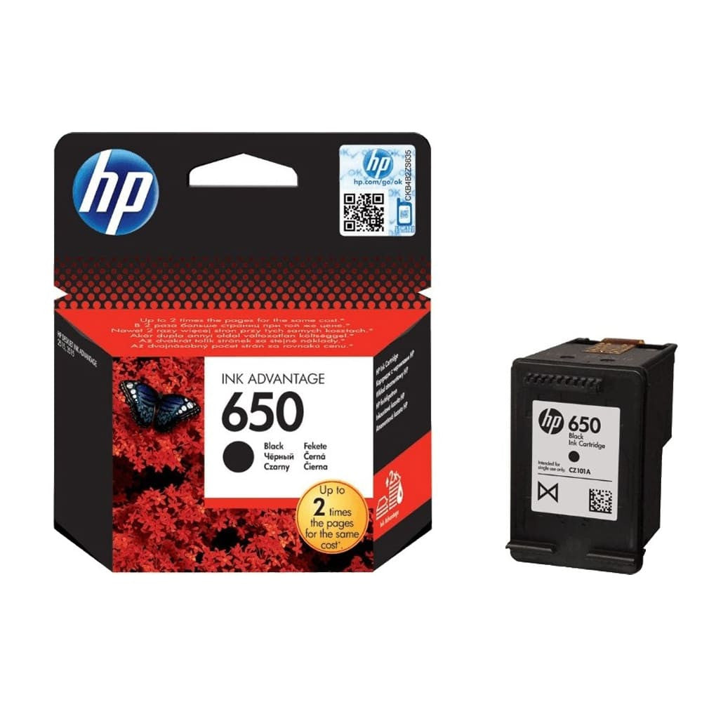 HP 650 Black Original Ink Advantage Cartridge