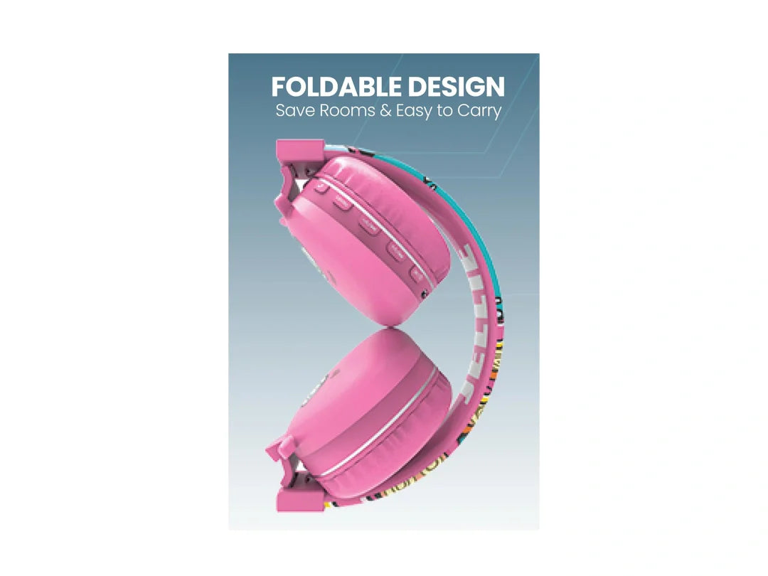 Moxedo Junior Poe Wireless On-Ear Headphones for Kids - Pink