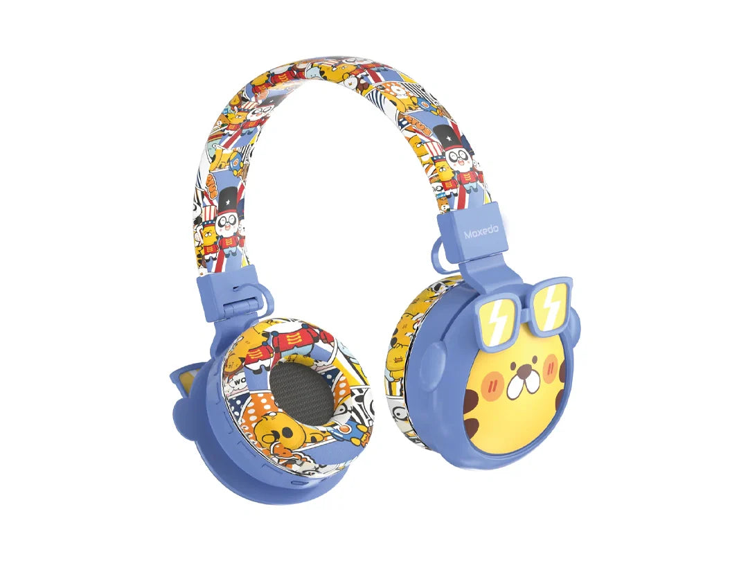 Moxedo Junior Tiger Wireless On-Ear Headphones for Kids - Blue Moxedo Junior Tiger Wireless On-Ear Headphones for Kids - Blue